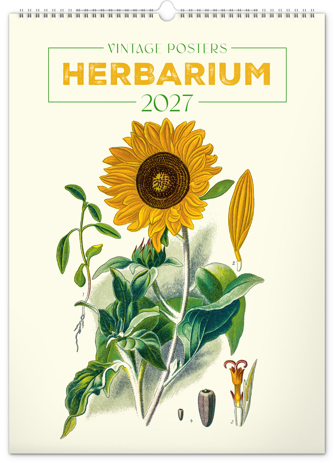 Nástenný kalendár Vintage plagáty – herbár 2027, 33 x 46 cm