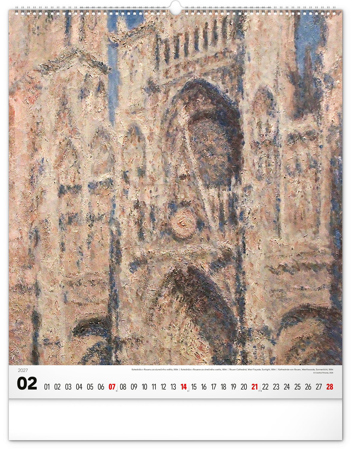 Nástenný kalendár Impresionizmus 2027, 48 x 56 cm