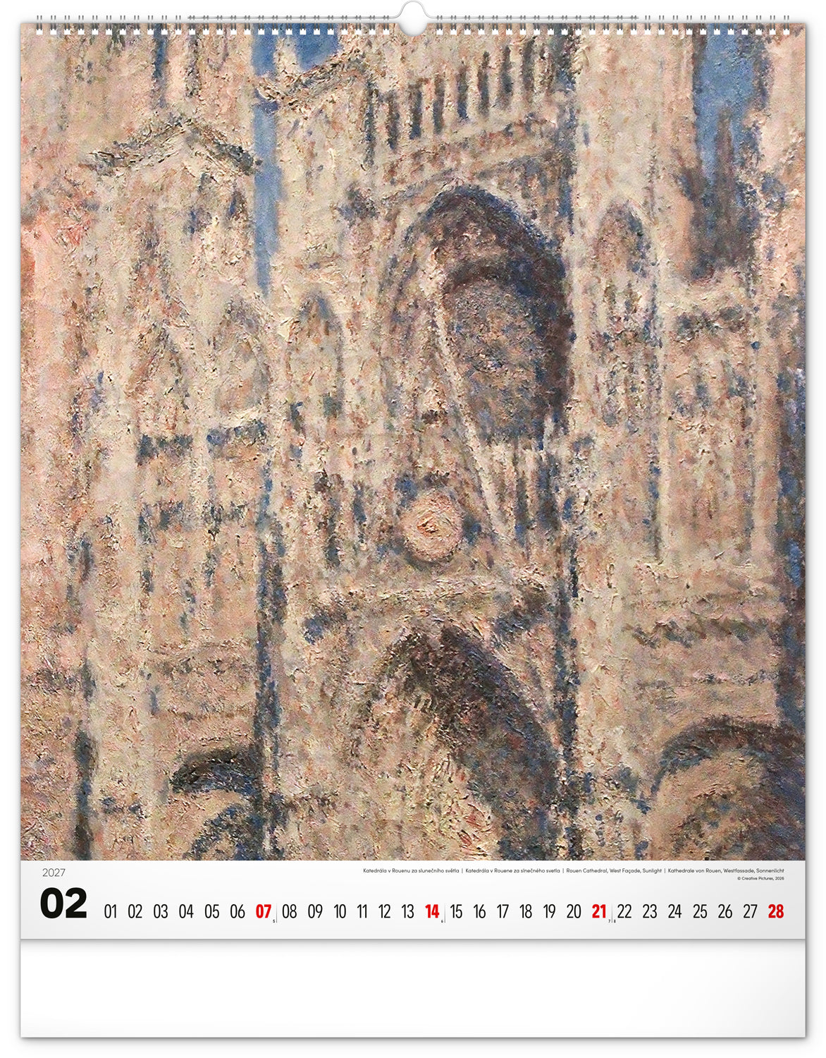 Nástenný kalendár Claude Monet 2027, 48 x 56 cm