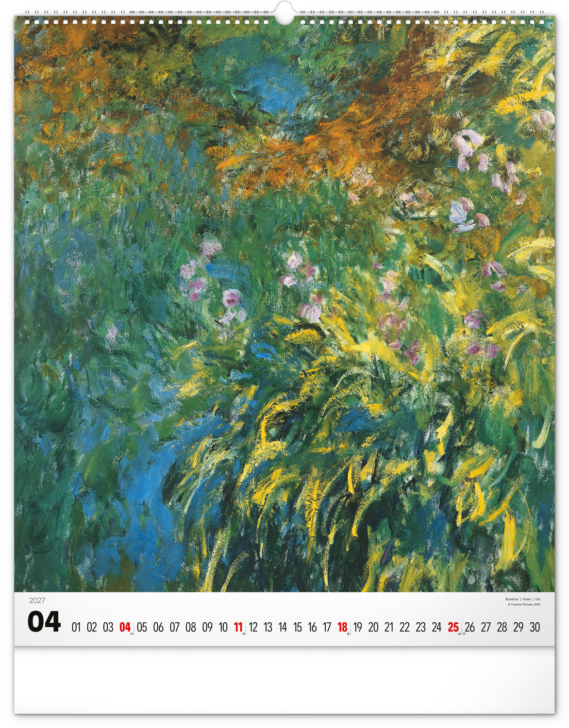 Nástenný kalendár Claude Monet 2027, 48 x 56 cm