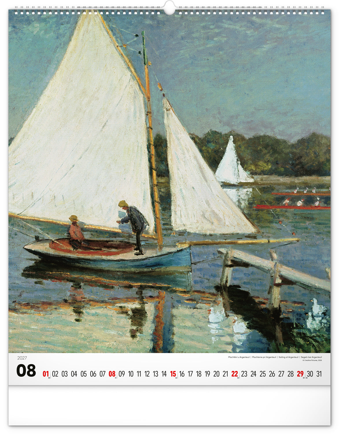 Nástenný kalendár Claude Monet 2027, 48 x 56 cm