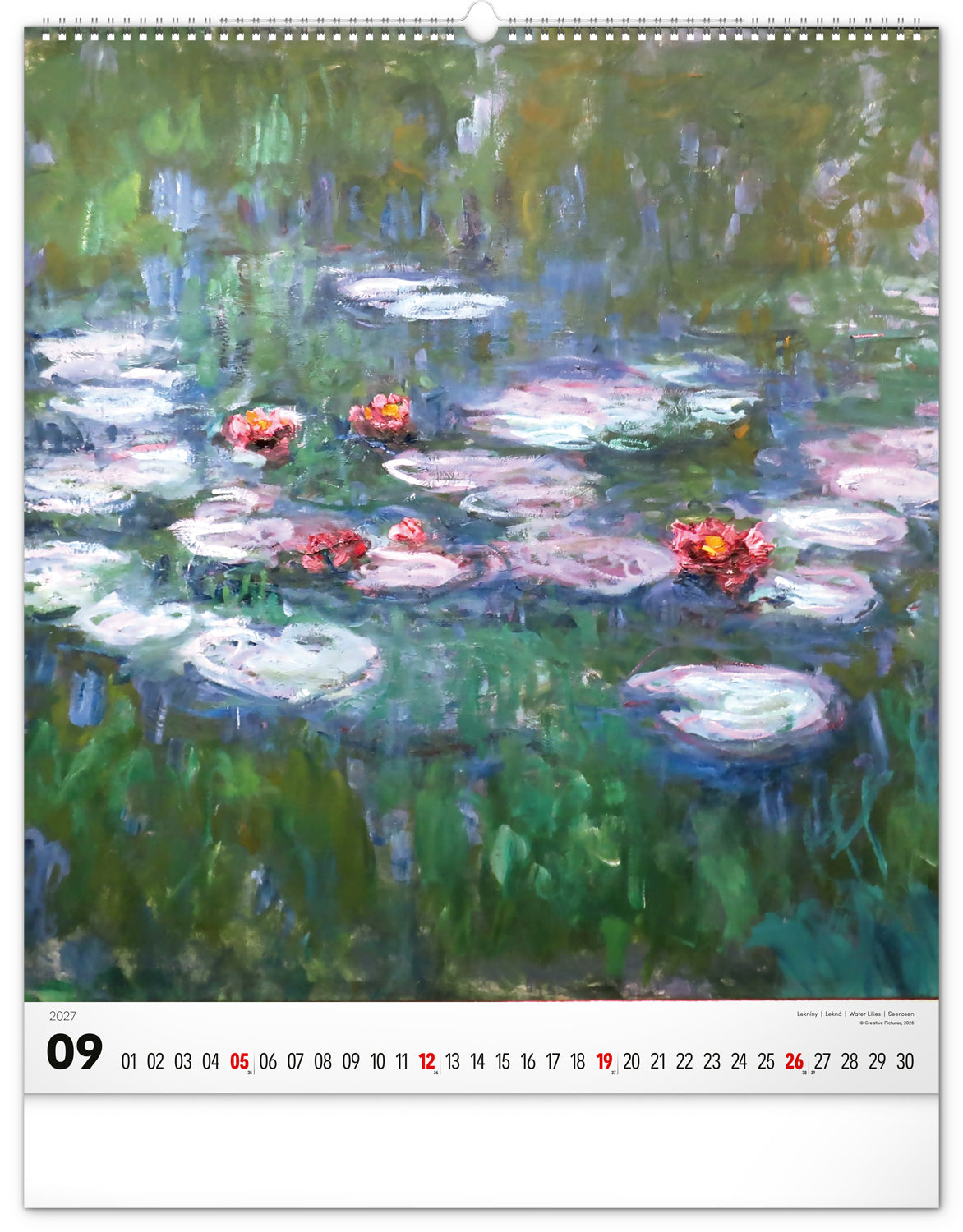 Nástenný kalendár Claude Monet 2027, 48 x 56 cm