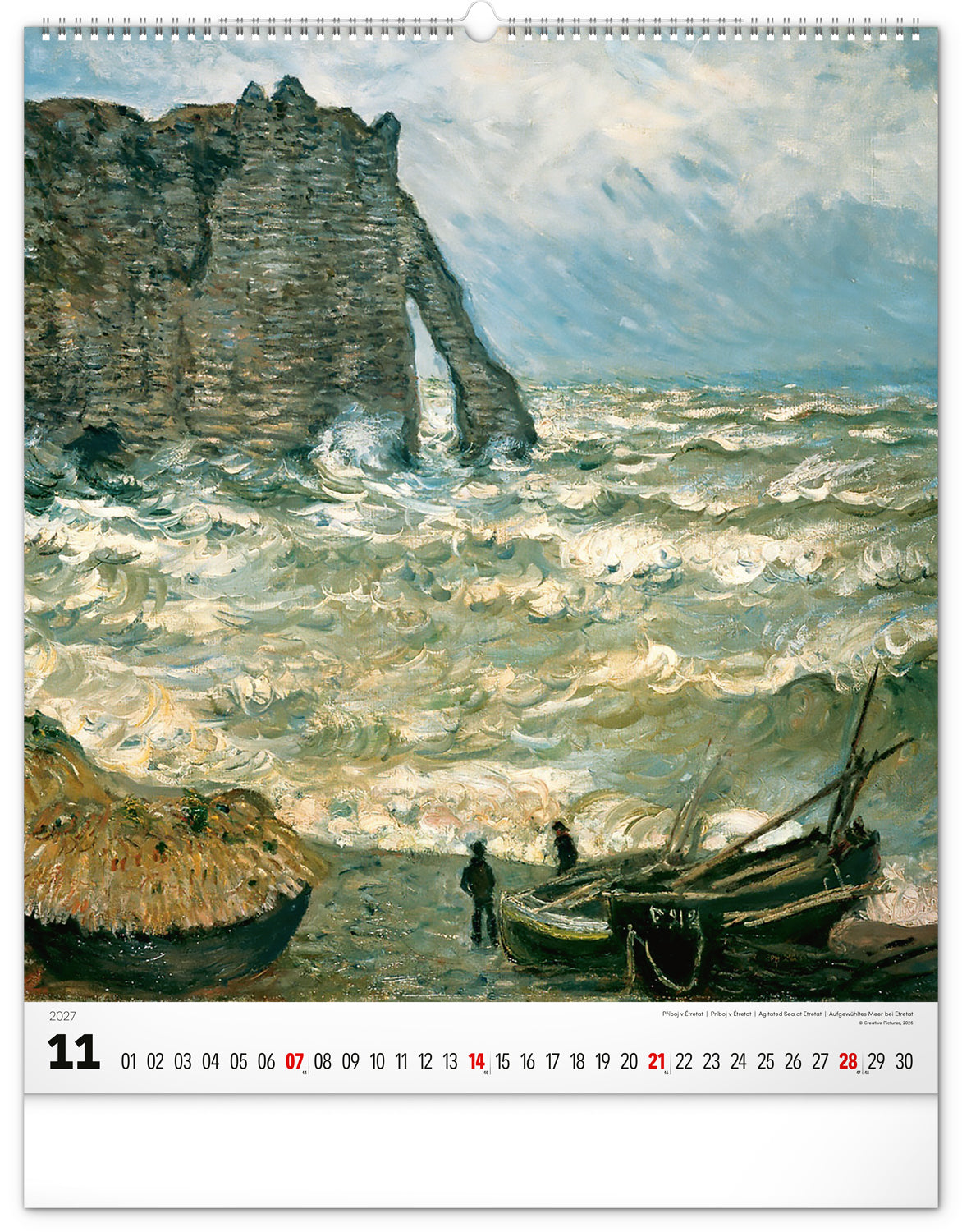 Nástenný kalendár Claude Monet 2027, 48 x 56 cm