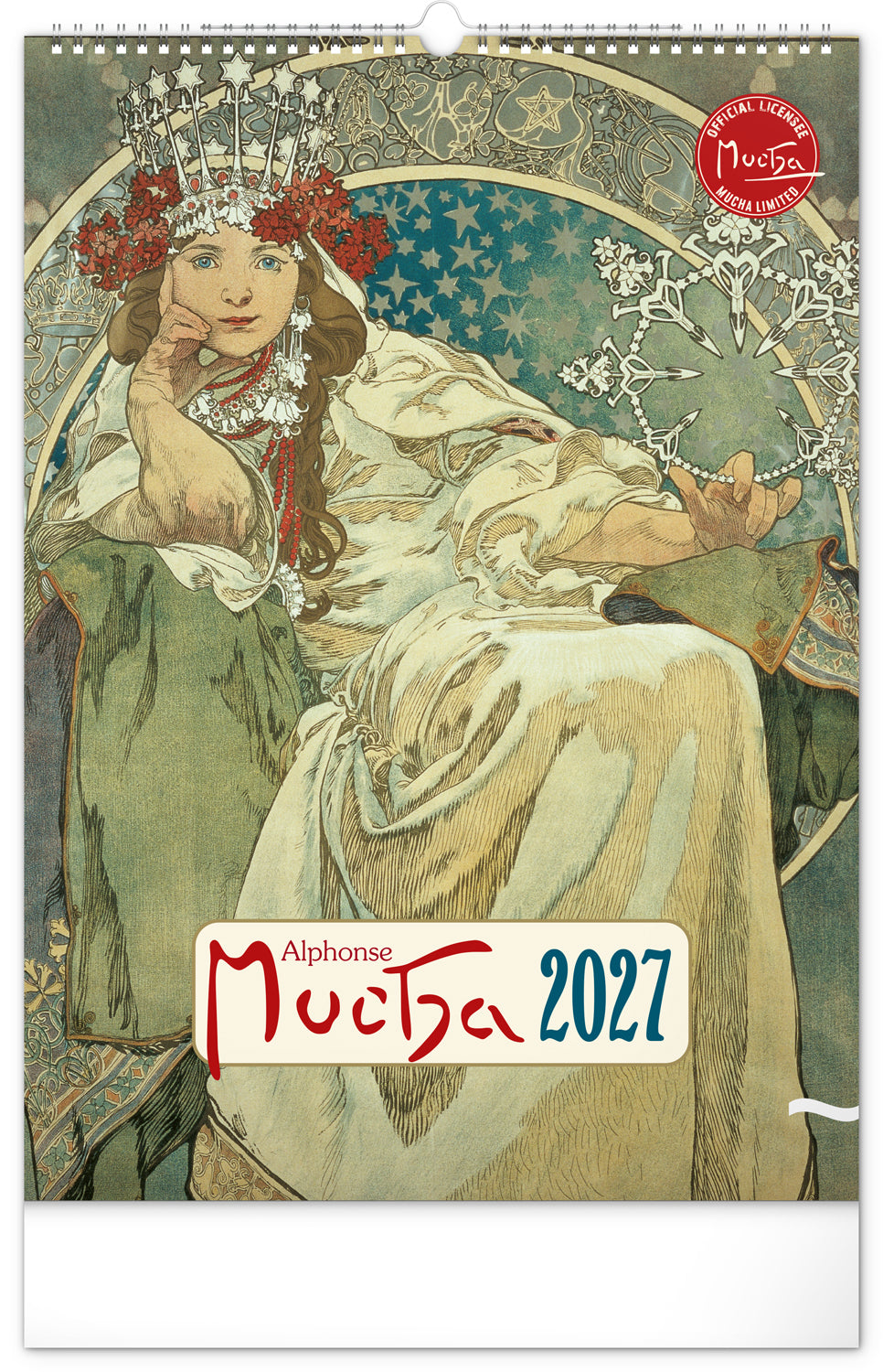 Nástenný kalendár Alfons Mucha 2027, 33 x 46 cm