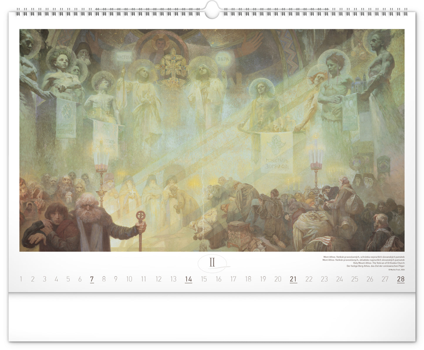 Nástenný kalendár Slovanská epopej – Alfons Mucha 2027, 48 x 33 cm