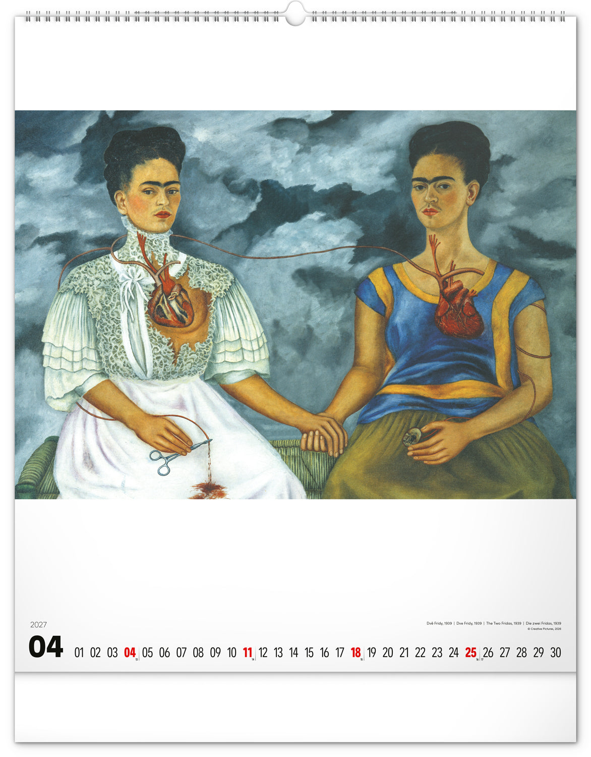Nástenný kalendár Frida Kahlo 2027, 48 x 56 cm