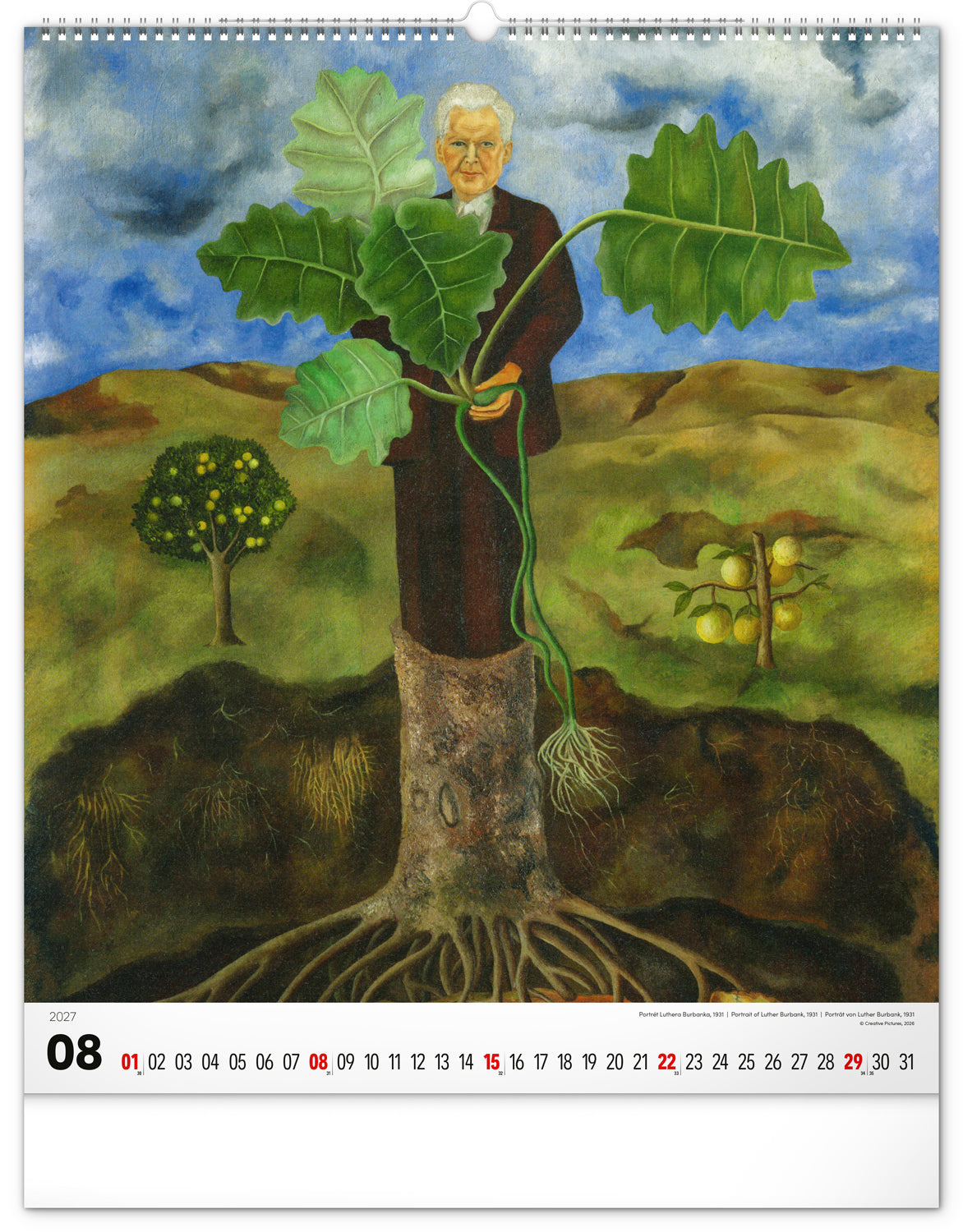 Nástenný kalendár Frida Kahlo 2027, 48 x 56 cm
