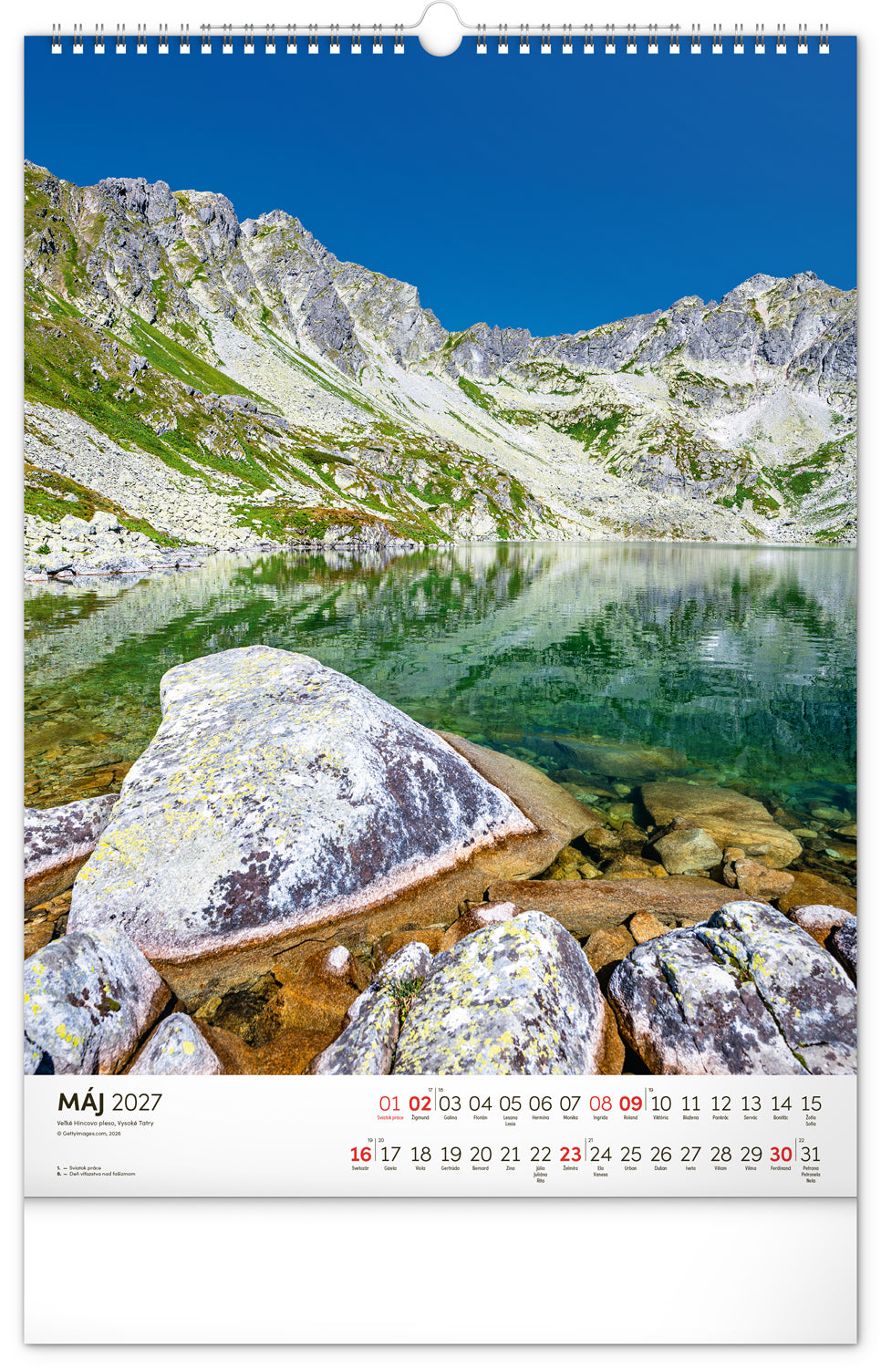 Nástenný kalendár Tatry 2027, 33 x 46 cm