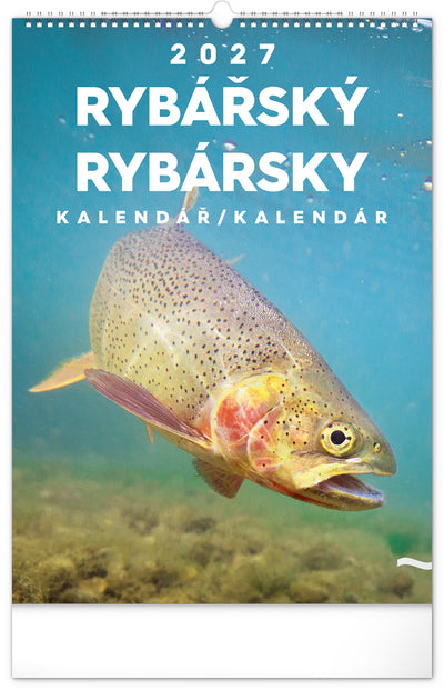 Nástenný kalendár Rybářský – Rybársky CZ/SK 2027, 33 x 46 cm