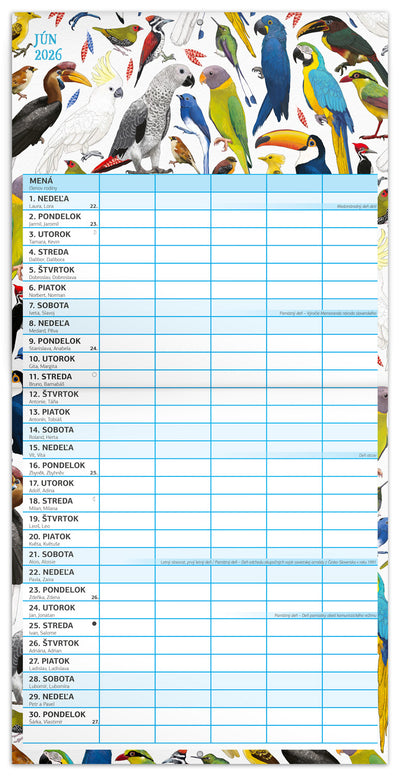 Rodinný plánovací kalendár Animalium 2026, 30 x 30 cm