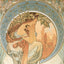 Poznámkový kalendár Alfons Mucha 2027, 30 x 30 cm