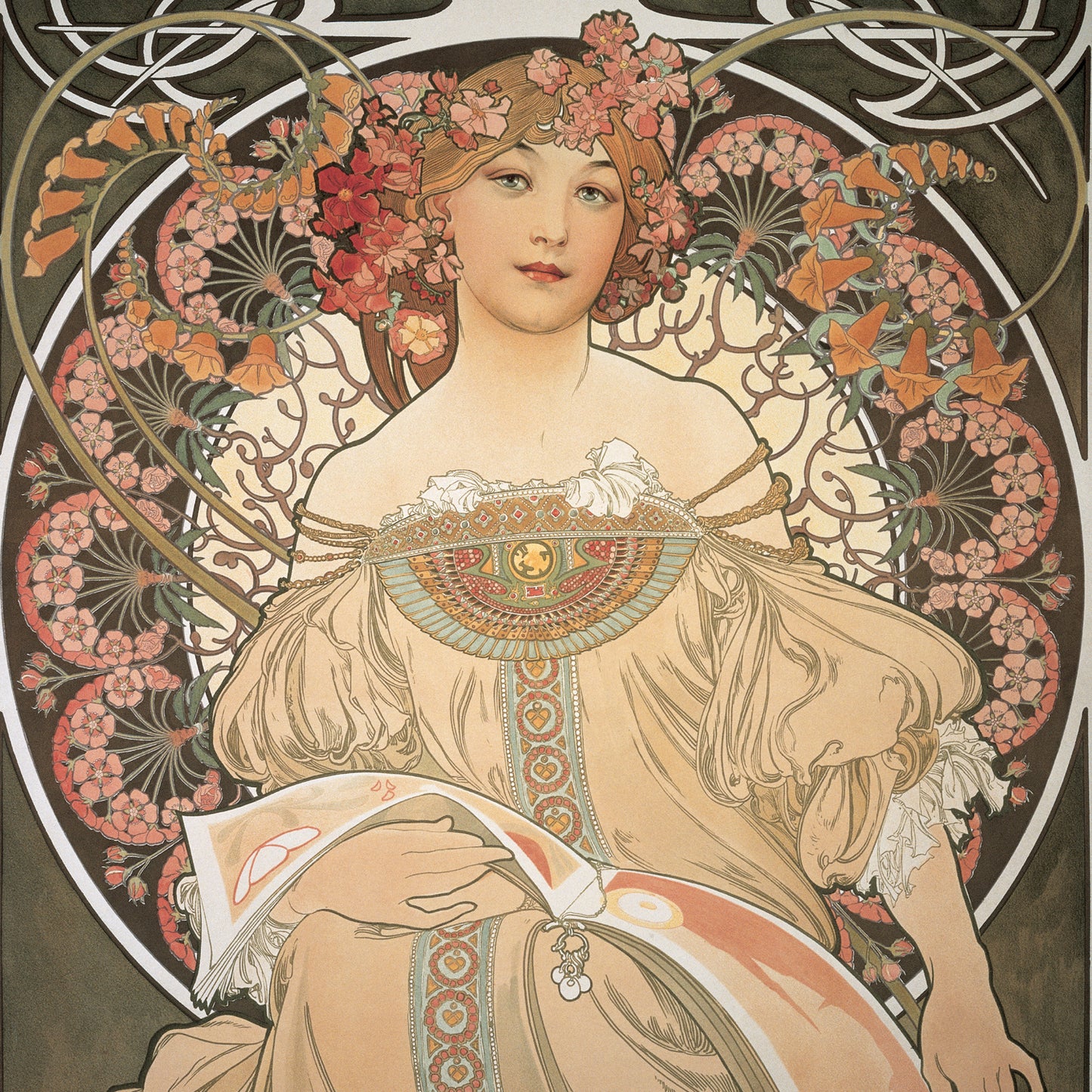 Poznámkový kalendár Alfons Mucha 2027, 30 x 30 cm