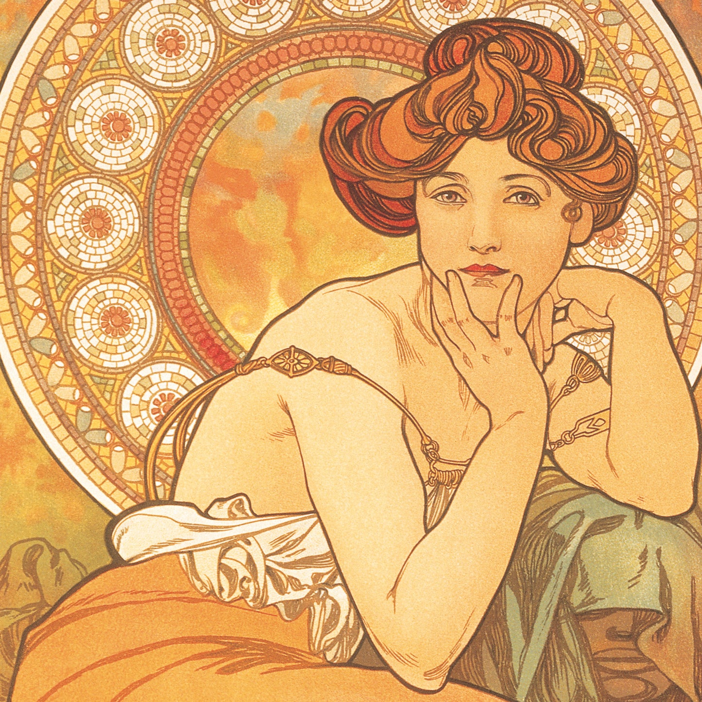 Poznámkový kalendár Alfons Mucha 2027, 30 x 30 cm