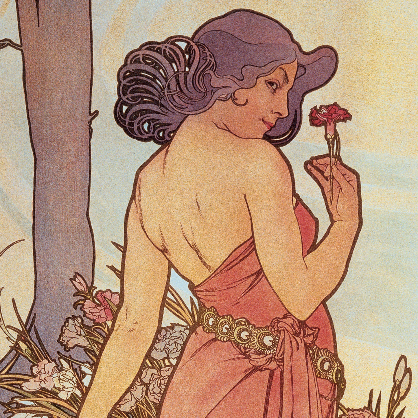 Poznámkový kalendár Alfons Mucha 2027, 30 x 30 cm