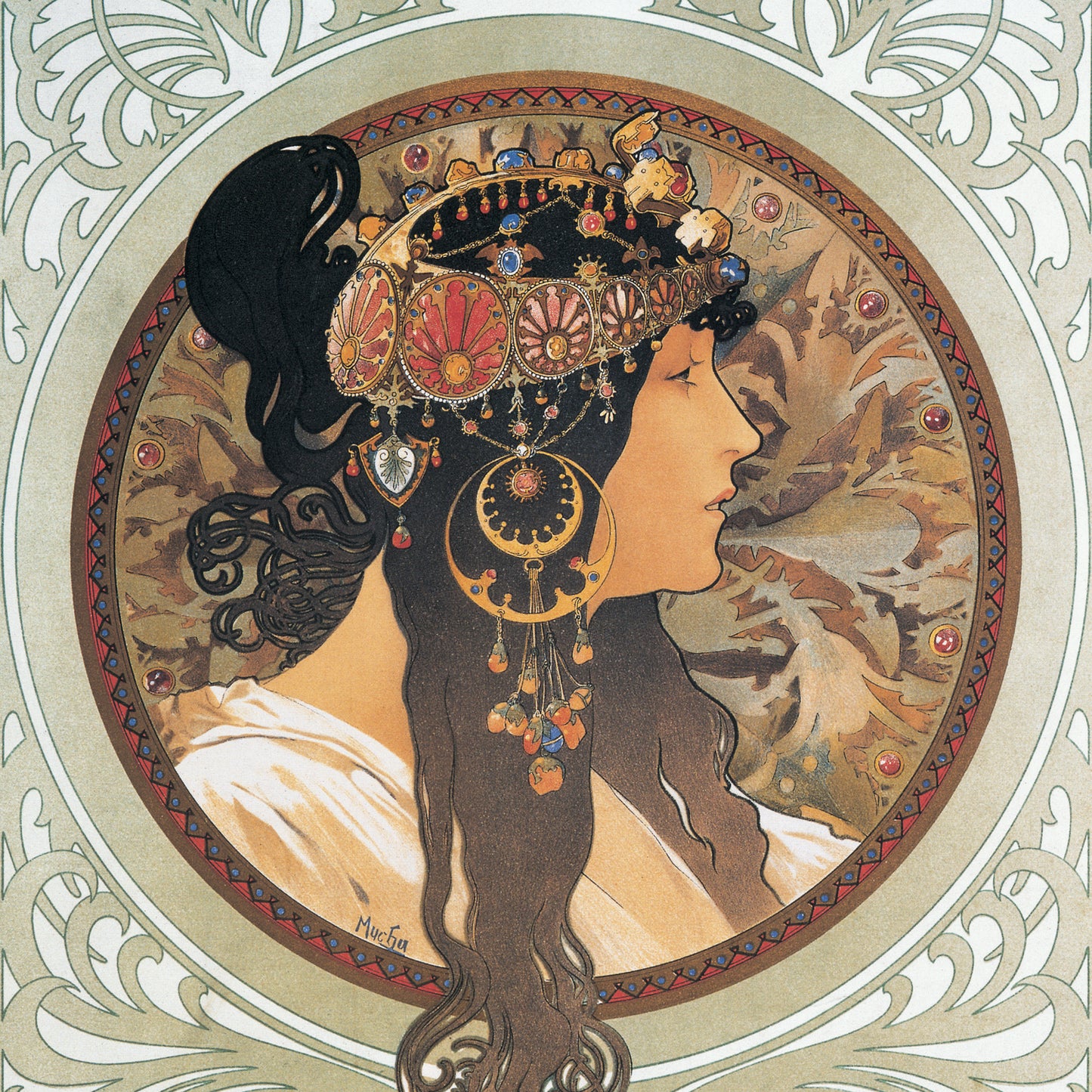 Poznámkový kalendár Alfons Mucha 2027, 30 x 30 cm