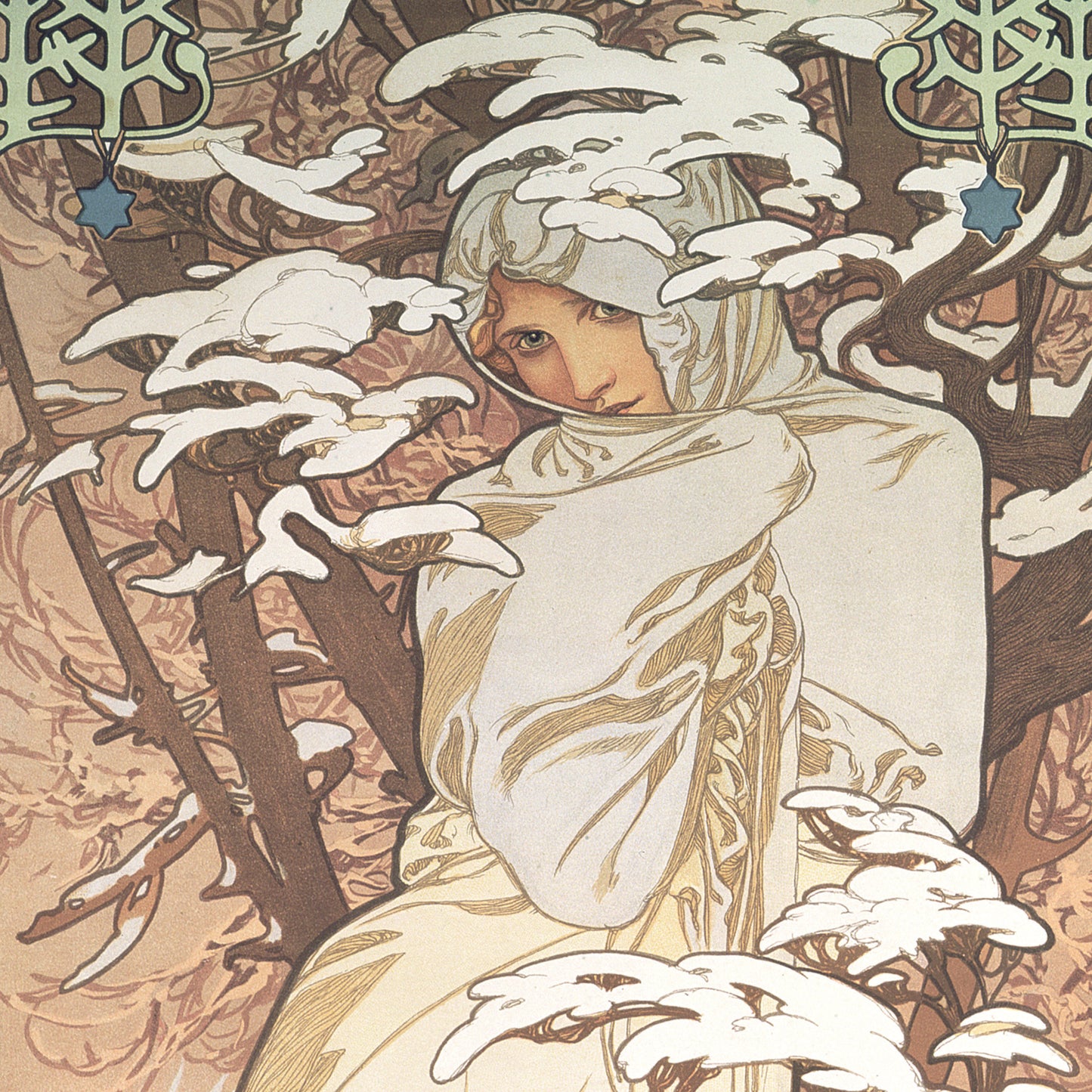Poznámkový kalendár Alfons Mucha 2027, 30 x 30 cm