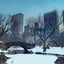 Poznámkový kalendár New York 2027, 30 x 30 cm