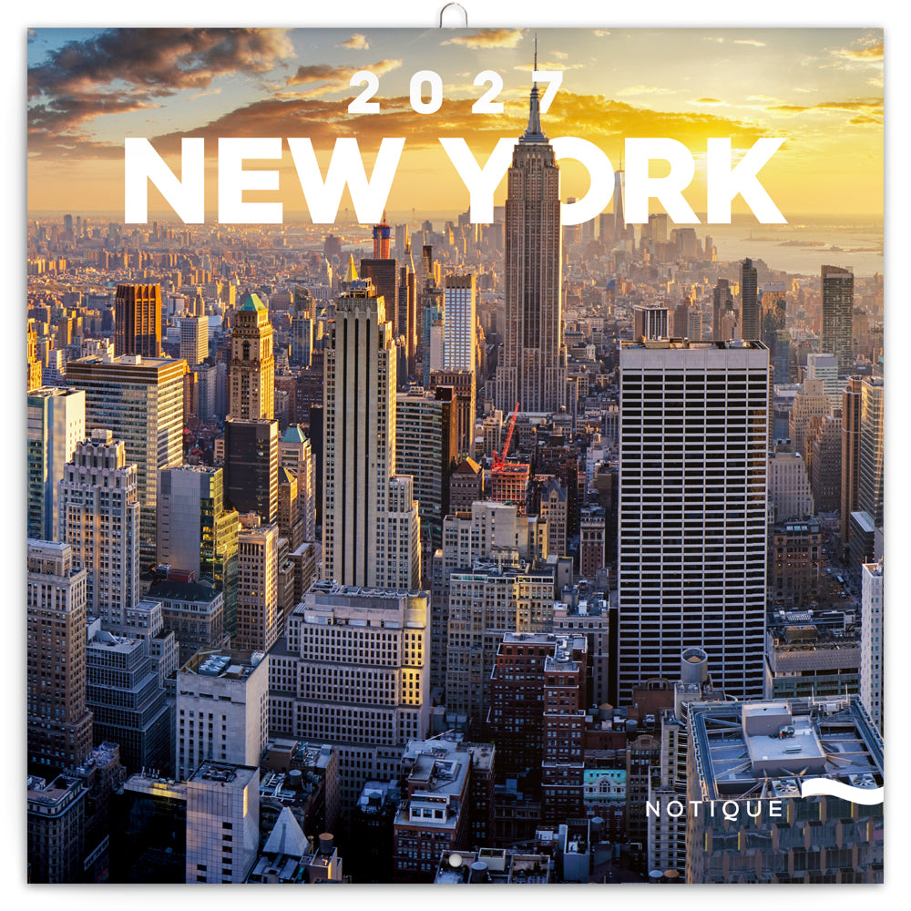 Poznámkový kalendár New York 2027, 30 x 30 cm