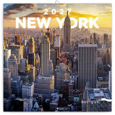 Poznámkový kalendár New York 2027, 30 x 30 cm