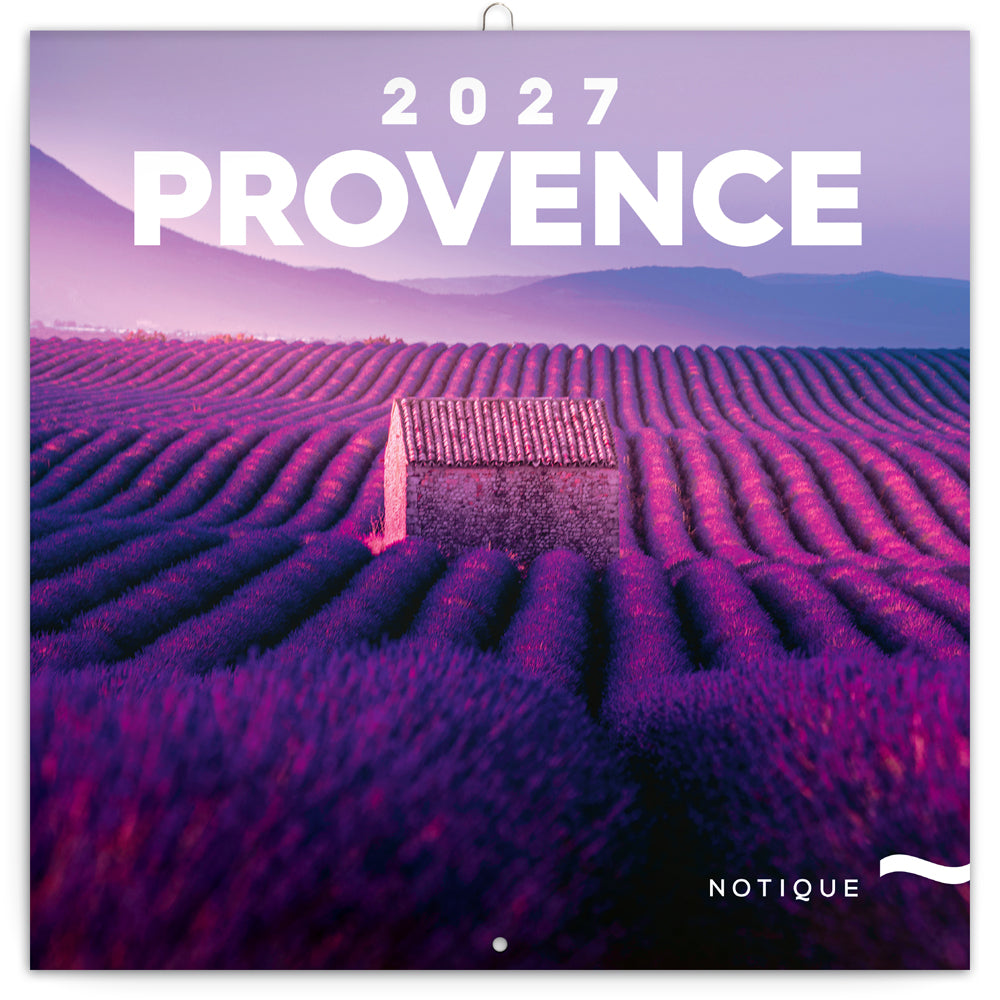 Poznámkový kalendár Provence 2027, 30 x 30 cm