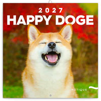 Poznámkový kalendár Happy Doge 2027, 30 x 30 cm
