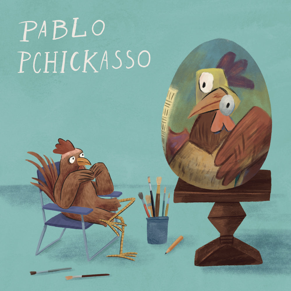 Poznámkový kalendár Chicken Artists 2027, 30 x 30 cm
