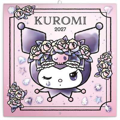 Poznámkový kalendár Kuromi  2027, 30 x 30 cm