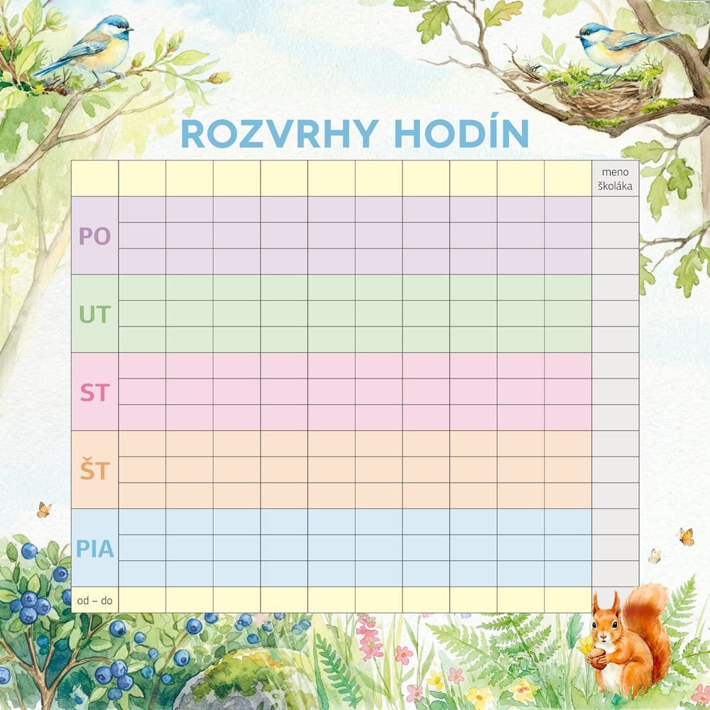 Rodinný plánovací kalendár Zvieratká 2027, 30 x 30 cm