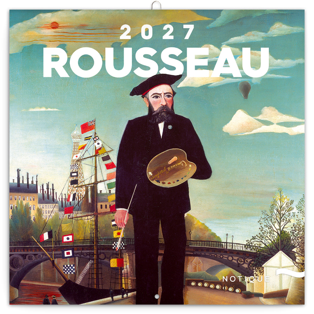 Poznámkový kalendár Henri Rousseau 2027, 30 x 30 cm
