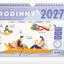 Týždenný rodinný plánovací kalendár s háčikom CZ/SK 2027, 30 x 21 cm