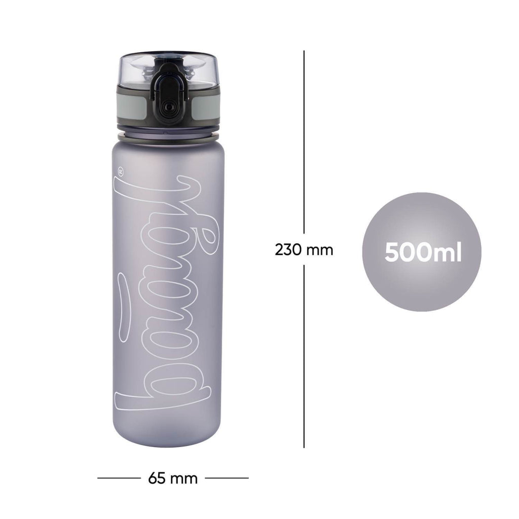 Tritanová fľaša na nápoje Logo sivá, 500 ml