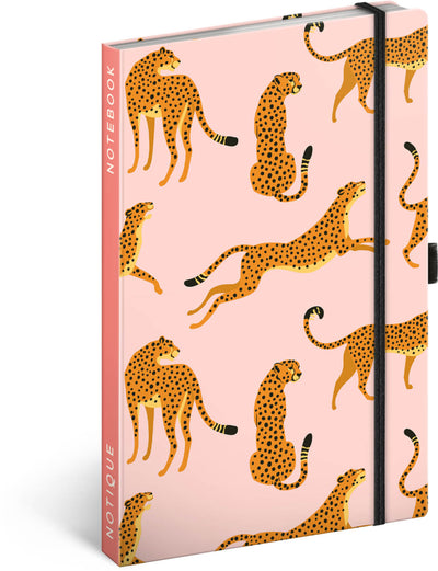 Notes Leopardy, linajkovaný, 13 × 21 cm