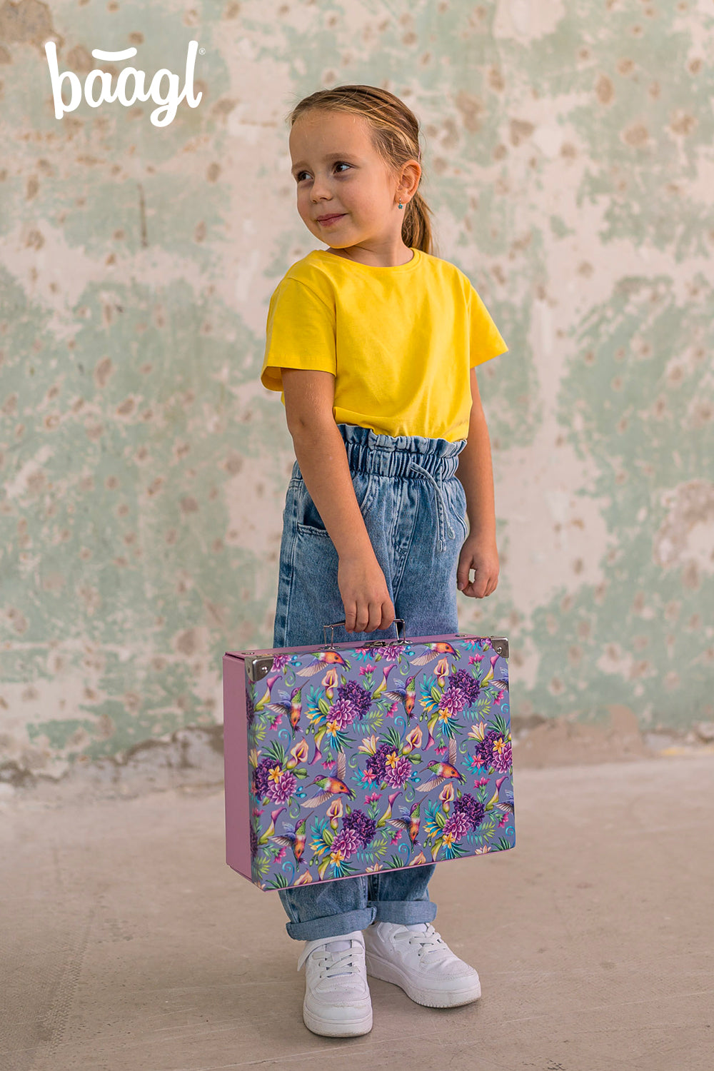 Skladací školský kufrík Kolibrík s kovaním