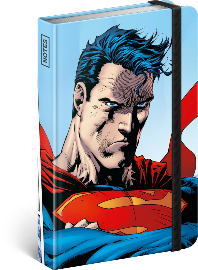 Notes Superman – World Hero, linajkovaný, 11 × 16 cm