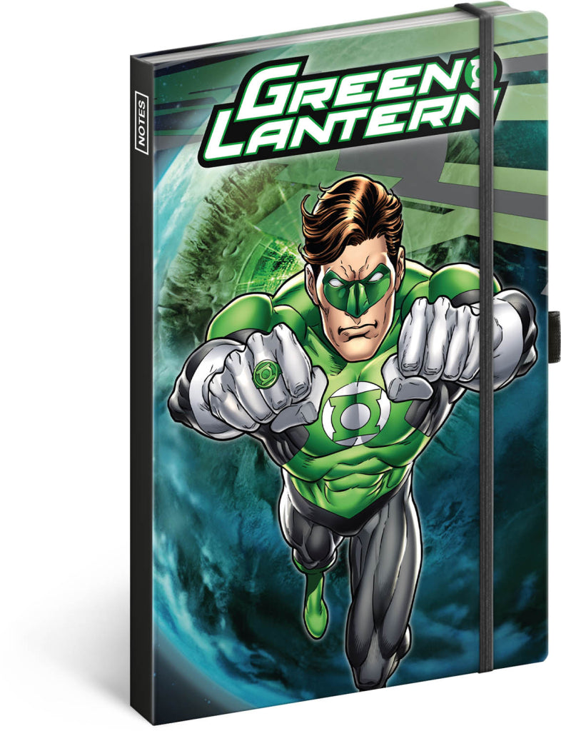 Notes Green Lantern, linajkovaný, 13 × 21 cm