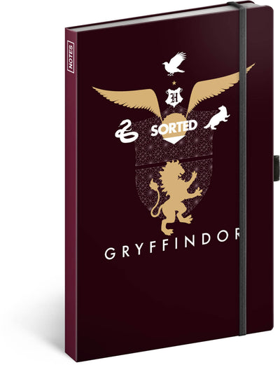 Notes Harry Potter - Gryffindor, linajkovaný, 13 × 21 cm