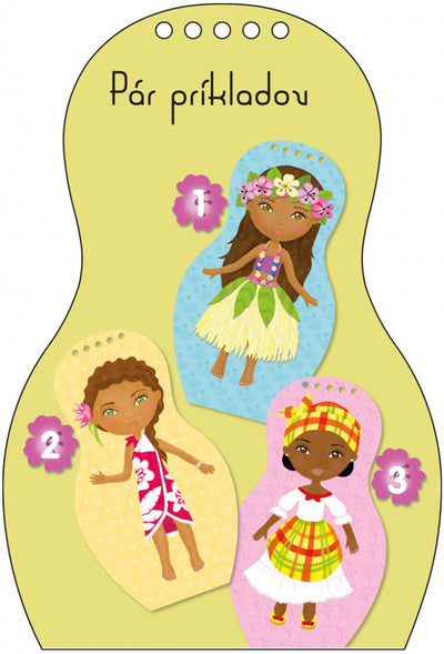 Obliekame tahitské bábiky MOHEA - Maľovanky