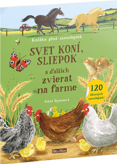 SVET KONÍ, SLIEPOK a ďalších zvierat na farme - Kniha samolepiek