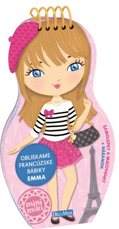 Obliekame francúzske bábiky EMMA - Maľovanky