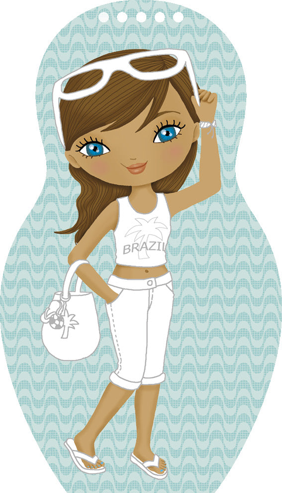 Obliekame brazílske bábiky ISABELA - Maľovanky