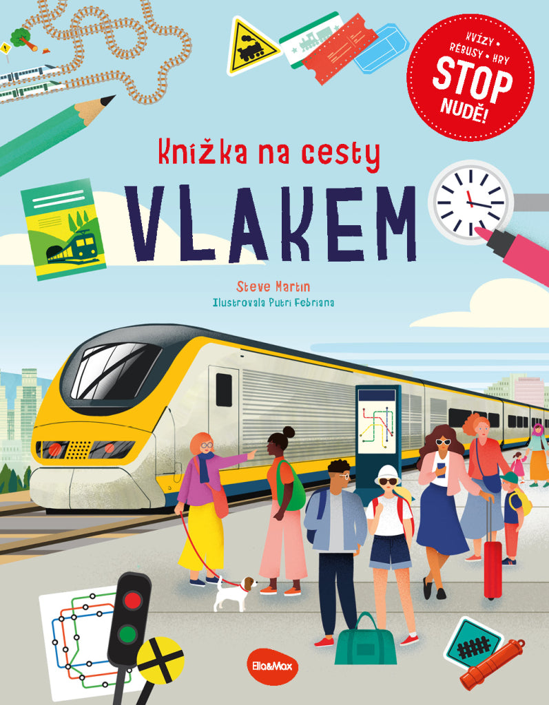 Kniha na cesty vlakom - Zastavte nudu: kvízy, hádanky, hry